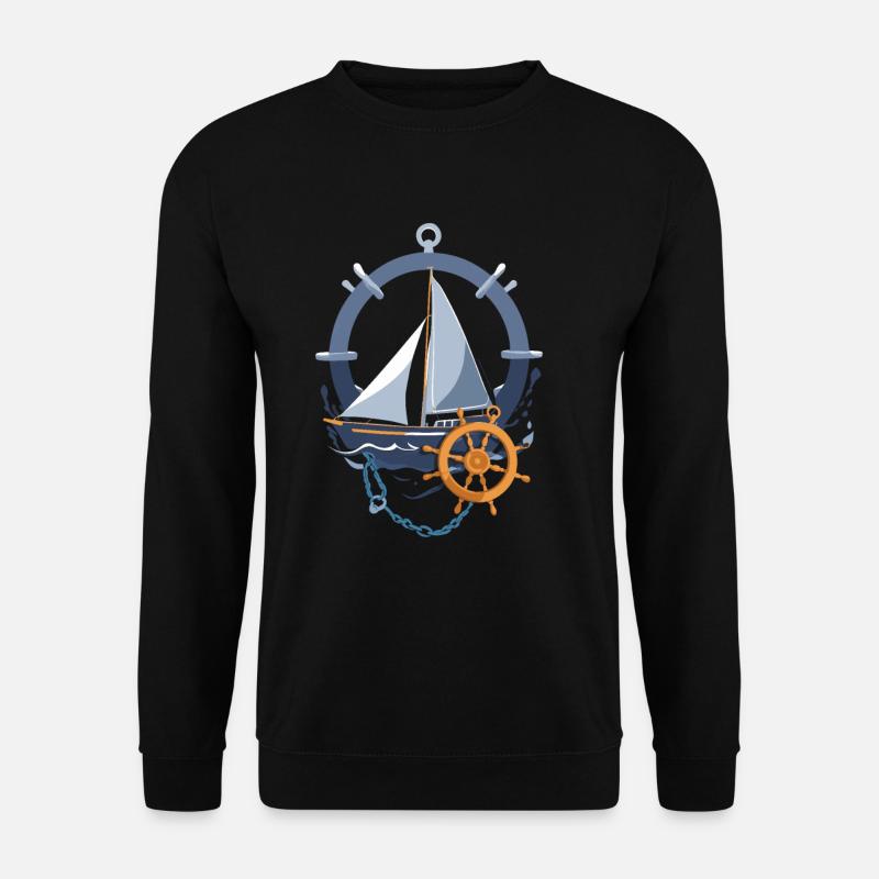 Maritime sailing adventure motif - Unisex Sweatshirt - black