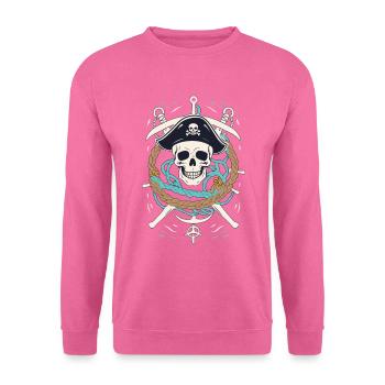 Funny Pirate Outfit Jolly Roger Design - Unisex Sweatshirt - pink - Front