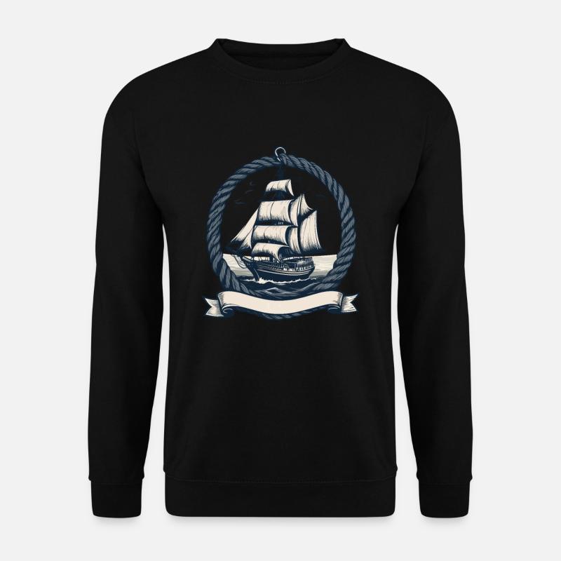 Sailing Ship Adventure Maritime Motif - Unisex Sweatshirt - black
