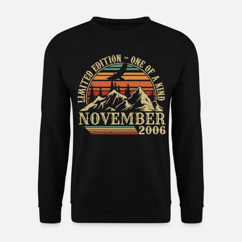 Geboren im November 2006 - Geburtstag November 2006 - Unisex Pullover - Schwarz