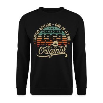 Original 56th Anniversary Gift, December 1969 - Unisex Sweatshirt - black - Front - Alina (178cm) & Michal (187cm)