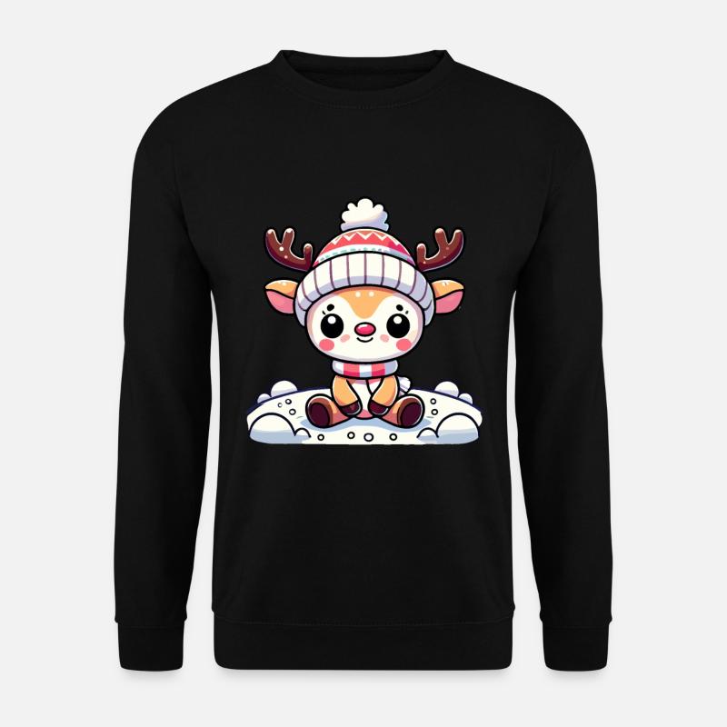 Noël mignon renne - Sweat-shirt Unisexe - noir