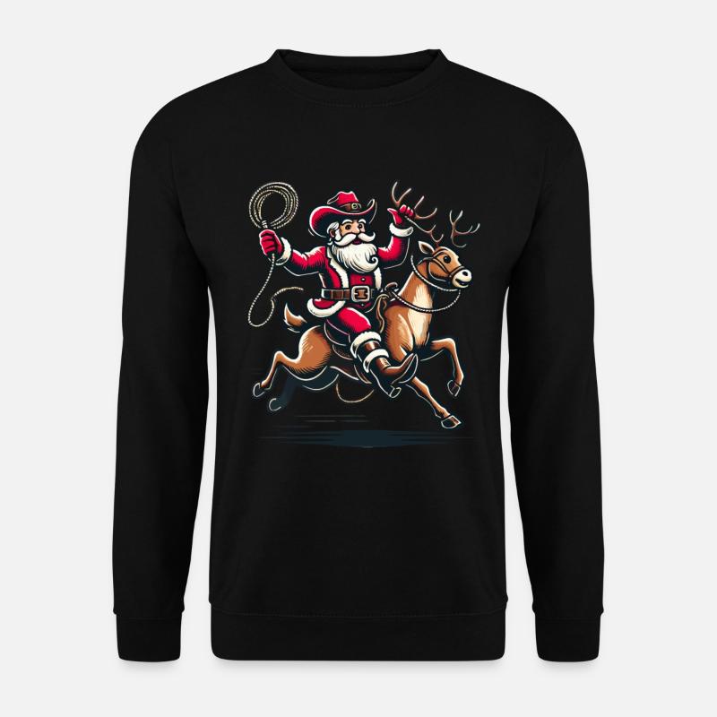 Cowboy Santa Claus Adventure - Unisex Sweatshirt - black