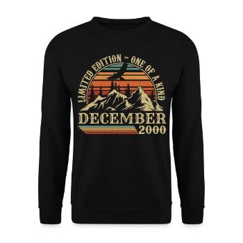 Vintage December 2000, Awesome Since December 2000 - Unisex Sweatshirt - black - Front - Alina (178cm) & Michal (187cm)