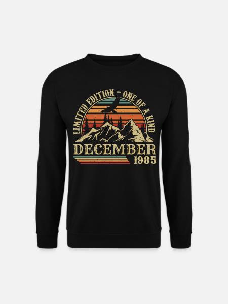 Jahrgang Dezember 1985, Genial seit Dezember 1985 - Unisex Pullover - Schwarz