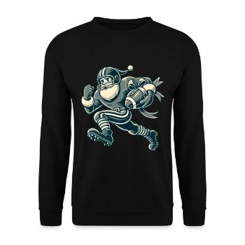 Santa Claus Playing Football - Unisex Sweatshirt - black - Front - Alina (178cm) & Michal (187cm)