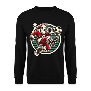 Conception du joueur de football du Père Noël - Sweat-shirt Unisexe - noir - Devant - Alina (178cm) & Michal (187cm)