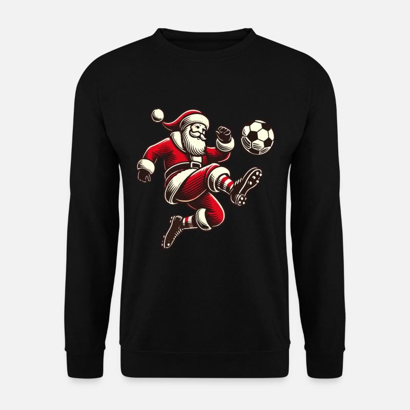 fSoccer playing Santa Claus - Unisex Sweatshirt - black