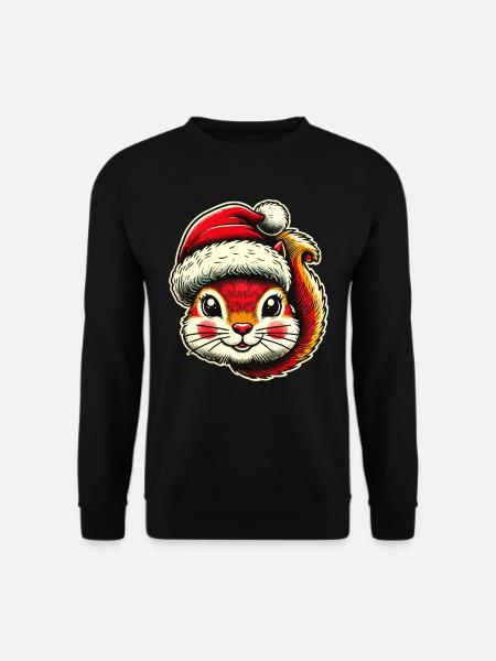 Merry Squirrel Christmas - Unisex Sweatshirt - black