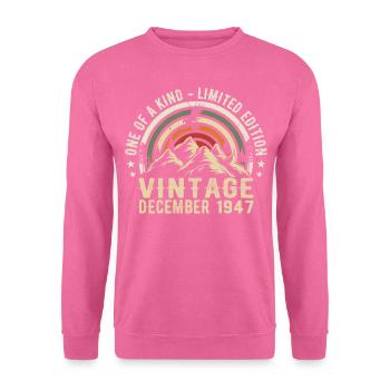 Dezember 1947 - Ausgezeichnet seit Dezember 1947 - Unisex Pullover - Pink - Vorne