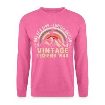 Dezember 1948 - Ausgezeichnet seit Dezember 1948 - Unisex Pullover - Pink - Vorne
