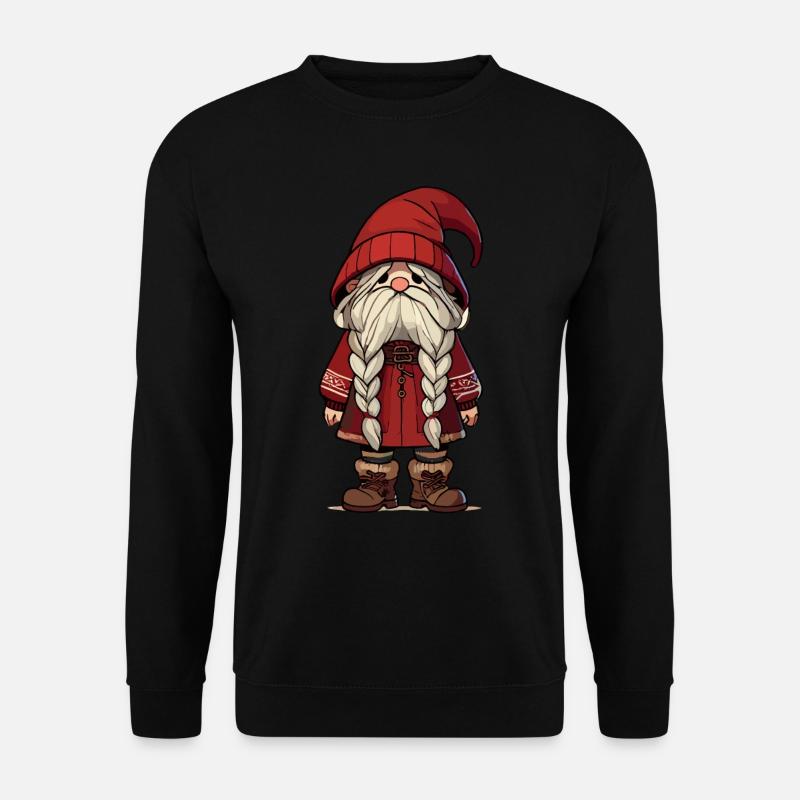 Gemütlicher Weihnachtswichtel Winter - Unisex Pullover - Schwarz