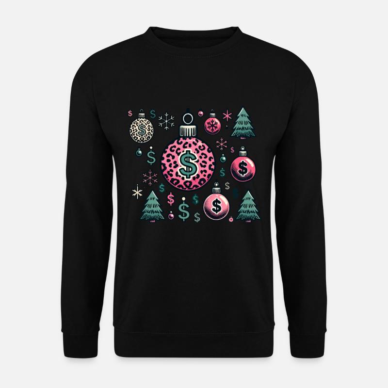 Christmas Baubles Dollar Symbols - Unisex Sweatshirt - black