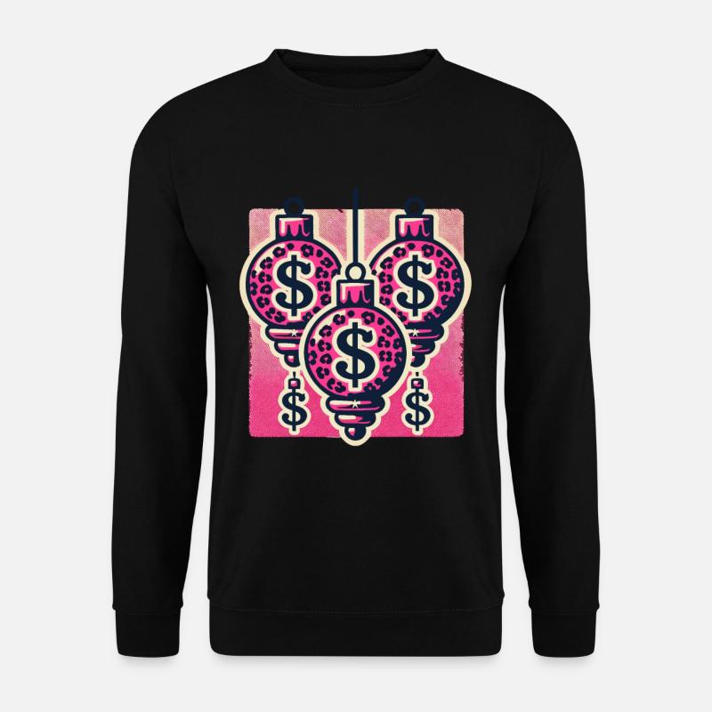 Weihnachtsschmuck Mit Dollarzeichen - Unisex Pullover - Schwarz