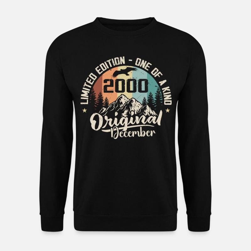 Dezember 2000 Geburtstag - Dezember 2000 Geschenk - Unisex Pullover - Schwarz