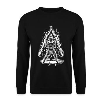 Ruse Sarcasme Horreur Noël Design - Sweat-shirt Unisexe - noir - Devant - Alina (178cm) & Michal (187cm)
