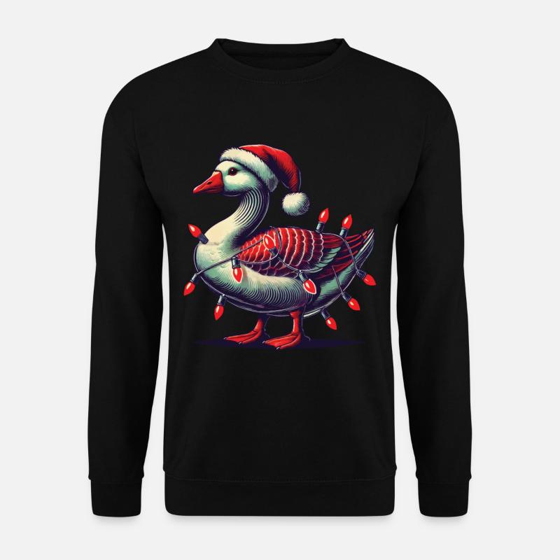 Christmas Funny Clumsy Goose - Unisex Sweatshirt - black