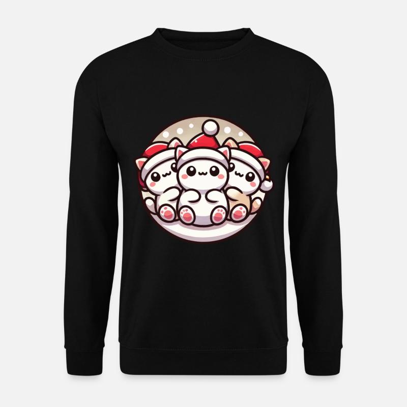 Cute Cats Christmas Joy - Unisex Sweatshirt - black
