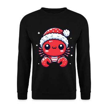 Douce joie de crabe de Noël - Sweat-shirt Unisexe - noir - Devant - Alina (178cm) & Michal (187cm)