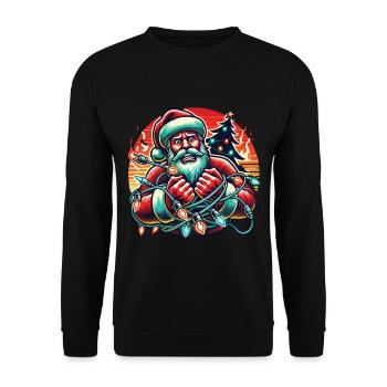 Électrocution de Noël Sombre et humoristique - Sweat-shirt Unisexe - noir - Devant - Alina (178cm) & Michal (187cm)