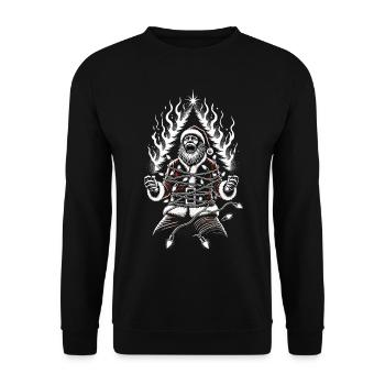 Noël Électrocution Horreur Humour Design - Sweat-shirt Unisexe - noir - Devant - Alina (178cm) & Michal (187cm)