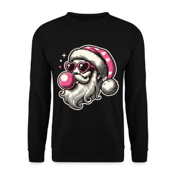 Coole Sigma Santa Weihnachtsfreude - Unisex Pullover - Schwarz - Vorne - Alina (178cm) & Michal (187cm)