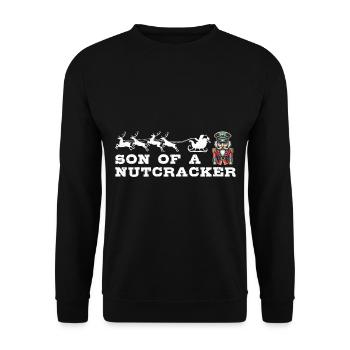 Christmas Nutcracker Fun - Unisex Sweatshirt - black - Front - Alina (178cm) & Michal (187cm)