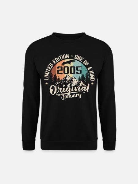 Januar 2005 Original Geschenk zum 21-jährigen Jubiläum - Unisex Pullover - Schwarz