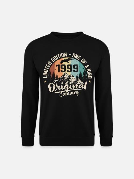 January 1999 Original 27 Year Old Birthday Gift - Unisex Sweatshirt - black