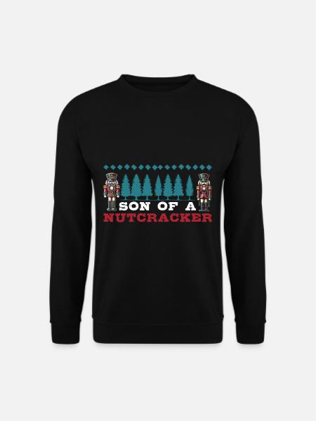 Sohn Eines Nussknackers Lustig Weihnachtsmotiv - Unisex Pullover - Schwarz