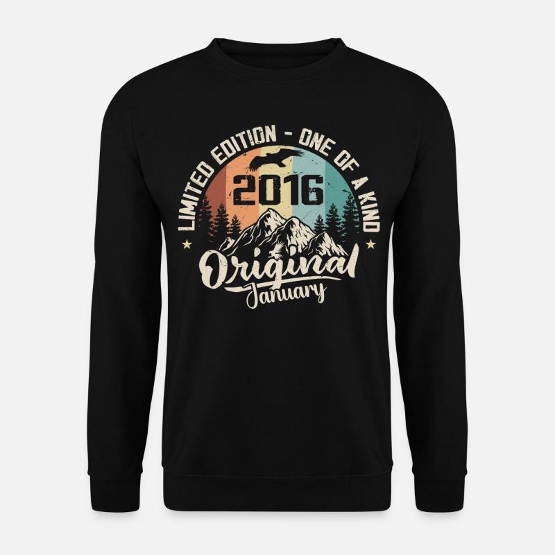 Januar 2016 Original Geschenk zum 10-jährigen Jubiläum - Unisex Pullover - Schwarz