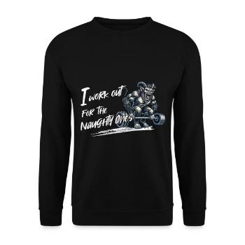 Krampus celebrates fitness for the cheeky - Unisex Sweatshirt - black - Front - Alina (178cm) & Michal (187cm)