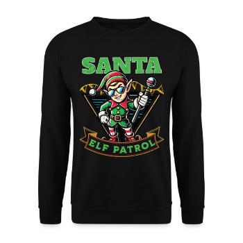 Aventure de Noël de la patrouille du Père Noël - Sweat-shirt Unisexe - noir - Devant - Alina (178cm) & Michal (187cm)