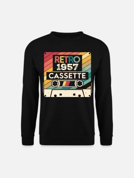 Retro 1975 Jahrgang 1957 - 1957 Jubiläumsgeschenk - Unisex Pullover - Schwarz