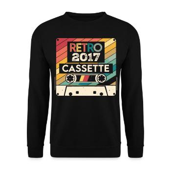 Retro 1975 Vintage 2017 - Cadeau Anniversaire 2017 - Sweat-shirt Unisexe - noir - Devant - Alina (178cm) & Michal (187cm)