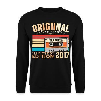 Original 2017, Legendary since 2017 Vintage 2017 - Unisex Sweatshirt - black - Front - Alina (178cm) & Michal (187cm)