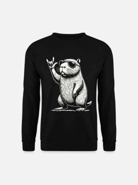 Rock Musik Heavy Metal Festival Capybara - Unisex Pullover - Schwarz