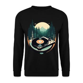 Musique Streetwear Tenue Platine Forêt - Sweat-shirt Unisexe - noir - Devant - Alina (178cm) & Michal (187cm)
