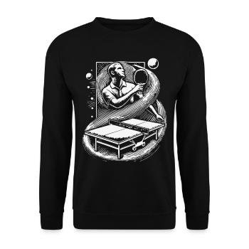 Une expérience magistrale de jeu de tennis de table pour les fans - Sweat-shirt Unisexe - noir - Devant - Alina (178cm) & Michal (187cm)