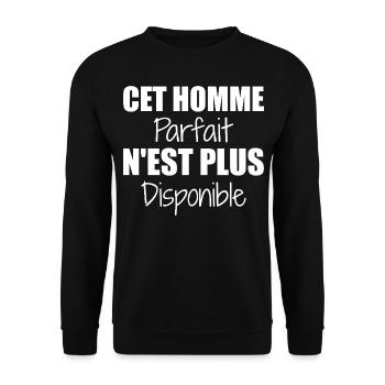 This perfect man is no longer available as a couple - Unisex Sweatshirt - black - Front - Alina (178cm) & Michal (187cm)