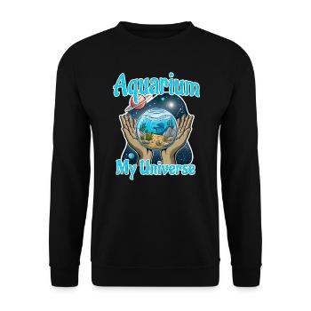 Aquarium - Mein Universum, Aquascaper & Aquascaper - Unisex Pullover - Schwarz - Vorne - Alina (178cm) & Michal (187cm)