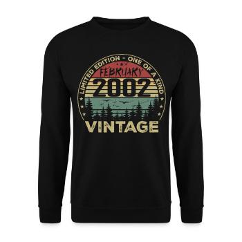 Retro February 2002 Vintage Gift February 2002 - Unisex Sweatshirt - black - Front - Alina (178cm) & Michal (187cm)