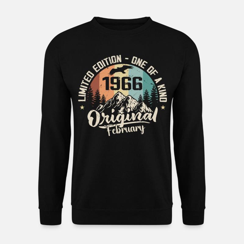 Februar 1966 - Februar 1966 Geschenk - Unisex Pullover - Schwarz