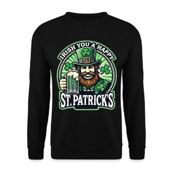 Bénédiction irlandaise Célébration de la Saint-Patrick - Sweat-shirt Unisexe - noir - Devant - Alina (178cm) & Michal (187cm)