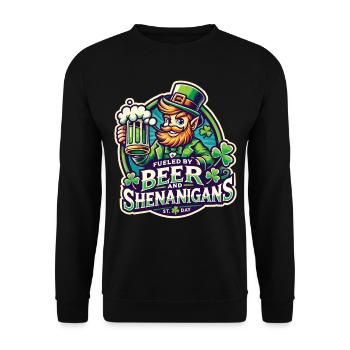 Bière et manigances de la Saint-Patrick - Sweat-shirt Unisexe - noir - Devant - Alina (178cm) & Michal (187cm)