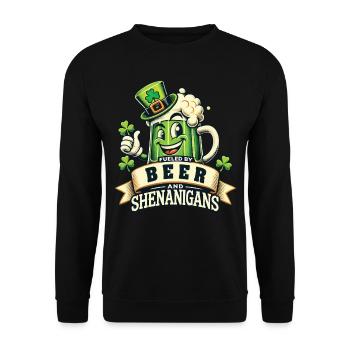 Bière et farces de la Saint-Patrick - Sweat-shirt Unisexe - noir - Devant - Alina (178cm) & Michal (187cm)