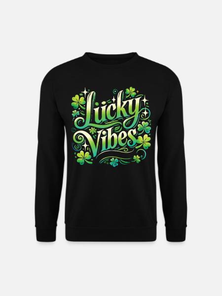 Saint-Patrick Lucky Vibes Design - Sweat-shirt Unisexe - noir