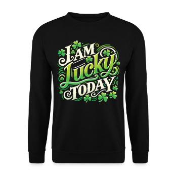 Je suis heureux aujourd’hui de la Saint-Patrick - Sweat-shirt Unisexe - noir - Devant - Alina (178cm) & Michal (187cm)