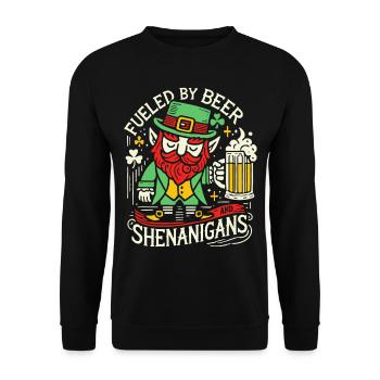 Saint-Patrick : Bière et manigances amusantes - Sweat-shirt Unisexe - noir - Devant - Alina (178cm) & Michal (187cm)