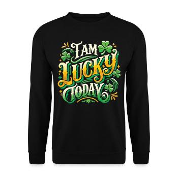Je suis heureux aujourd’hui de la Saint-Patrick - Sweat-shirt Unisexe - noir - Devant - Alina (178cm) & Michal (187cm)